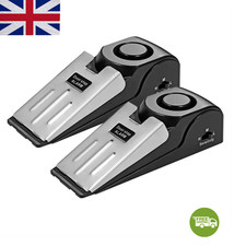 2x Door Stop Alarms Stopper Floor Wedge Wireless Anti Theft Security Alarm 12DB