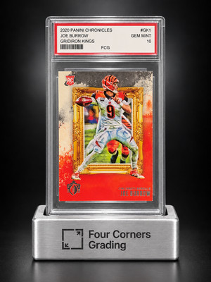 2020 Panini Chronicles Gridiron Kings Joe Burrow Rookie RC #GK-1 Graded 10