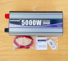 Used Cantonape 5000W Power Inverter 24V to 110V/120V DC toAC with LCD Display