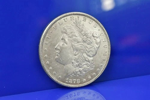1878 S Silver Morgan Dollar BU Frosty White Mint State Lot B