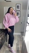 GAP Soft Crop Logo Light Pink Hoodie Size M NWT RT 80