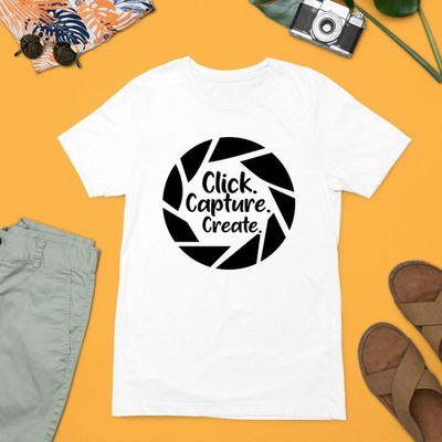 Click Capture Create Photography T-Shirt Lifestyle Reise Fotograf Geschenk