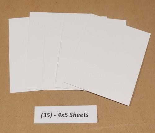 35 - 4"x5" White Cardboard 200gsm Thick Paper Cardboard Sheets (35 4x5 Pieces) - Picture 6 of 6
