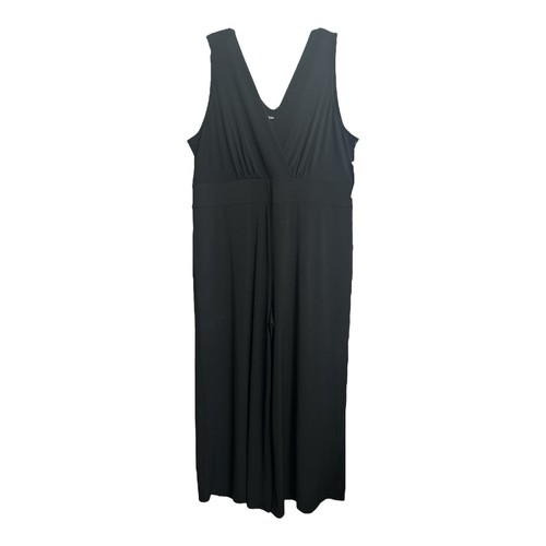 Soft Surroundings Penelope Wide Leg Jumpsuit Women's 2X Black Sleeveless Classic - Picture 3 of 12