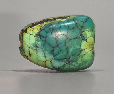 Real Tibet 18th Century Antique Noble Buddhist Jewelry Gem Turquoise Bead Amulet