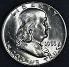1955 50C FRANKLIN SILVER HALF DOLLAR KM# 199 Grade: Choice/Gem BU A6244