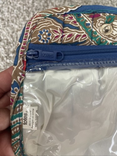 Bolsa organizadora de artículos de tocador de maquillaje amenidades de viaje marca TOTES acolchada cachemira - Imagen 21 de 23