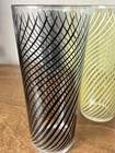 MCM Hazel Atlas Iced Tea Glasses Set 8 Swirl Blue Yellow Black Drinking Tumbler — photo 4