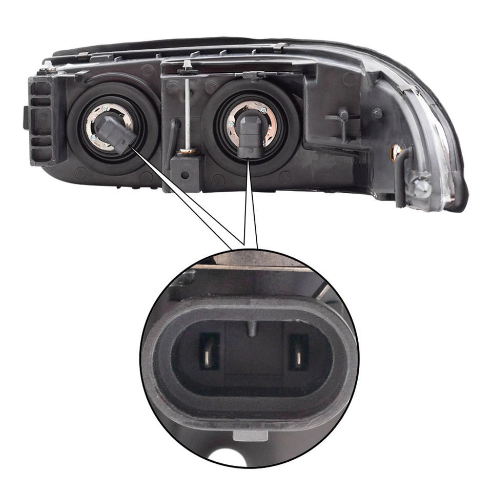 Faro se adapta a LeSabre Limited 2000-2005 con haz alto estriado 4 tomas de bombilla Foto 4 de 4