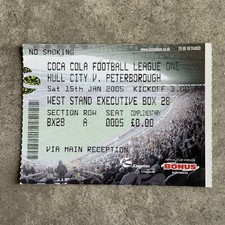 2004/05 Hull City v Peterborough - Used Ticket (Executive Box)