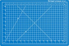 Self Healing Cutting Mat 12x18 in 1/2 in Grid 5 Layer Craft Sewing Quilting Blue
