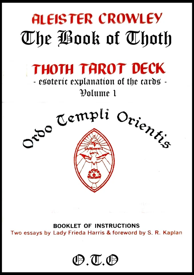 Antique Book of Thoth Magic Occult Tarot Deck Explanation Ordo Templi Orientis 1 - Image 3 of 4