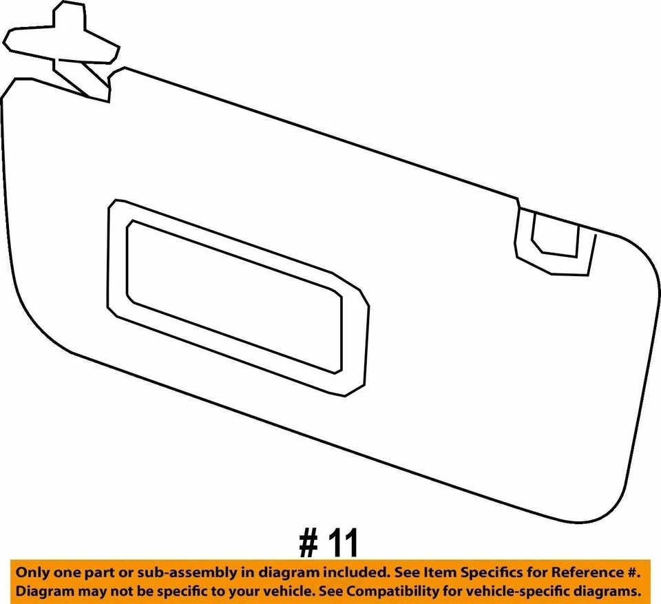 Subaru Forester 2012 pasajero parasol espejo parasol derecho gris FJY92 Foto 4 de 4