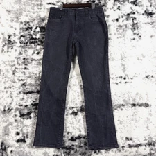 True Religion Ricky Relaxed Straight Jeans Mens 34 Black Skater Punk Y2K Rock