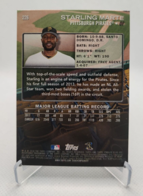 2018 Topps Stadium Club #226 Starling Marte Pittsburgh Pirates | eBay