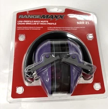 RANGE MAXX Ladies Low-Profile Muffs RMLS0810CS Purple New Sealed NRR 21 Decibels