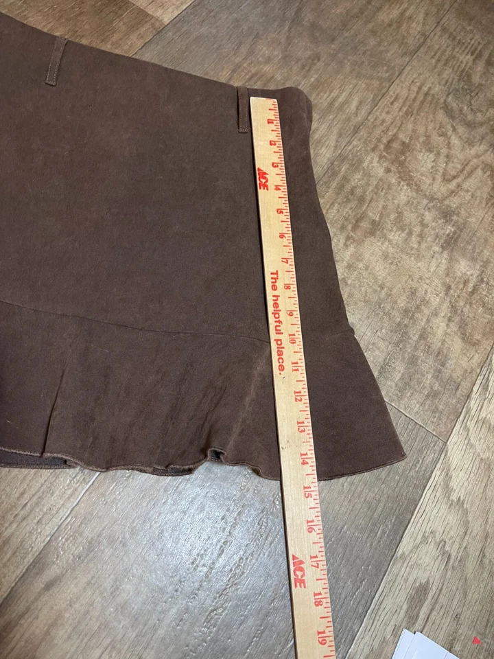 Falda Amy Byer Niñas Talla 10 Juvenil Marrón con Trabillas para Cinturón Foto 2 de 4