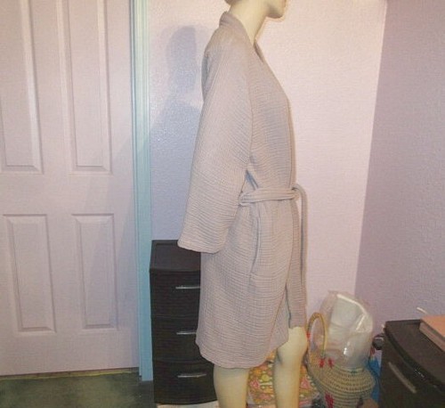 Parachute Cloud Cotton Robe Size S Pockets Muslin Gauze Relaxed Short Luxe Spa - Picture 5 of 10