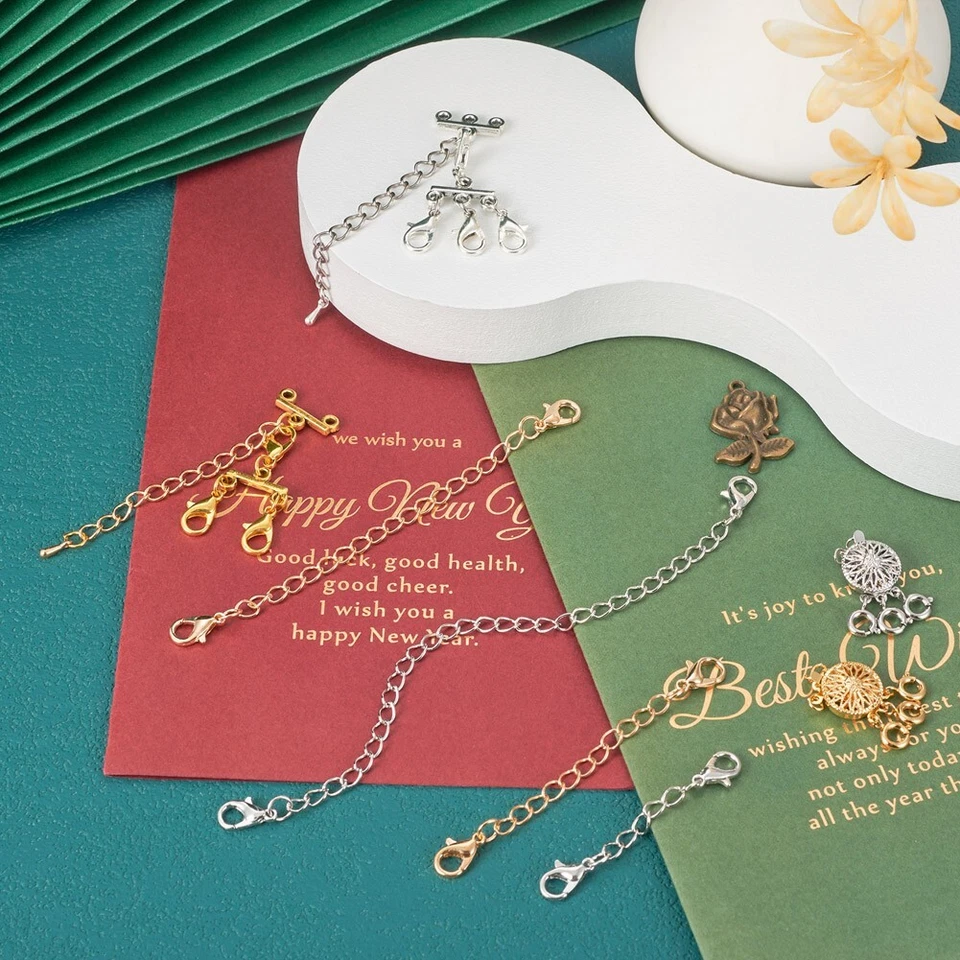 1 Set Alloy Lobster Claw Claps Brass Box Clasps DIY Jewelry Making Kits 24~152mm - Image 4 of 4