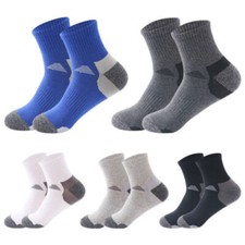 6 Pairs Men Crew Solid Socks Sport Athletic Work Plain Classic Casual Work 9-11