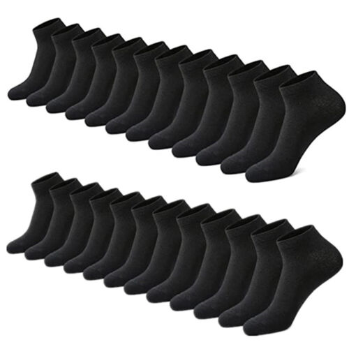 3-12 pares de calcetines deportivos lisos lisos al tobillo para hombre talla baja informales - Imagen 9 de 15