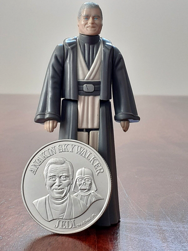 Vintage Star Wars Figure POTF Anakin Skywalker Recard with Coin 92 Back 1985 - Picture 8 of 13