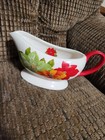 Pioneer Woman Poinsettia Gravy Boat Red White 399ml Christmas Thanksgiving Decor