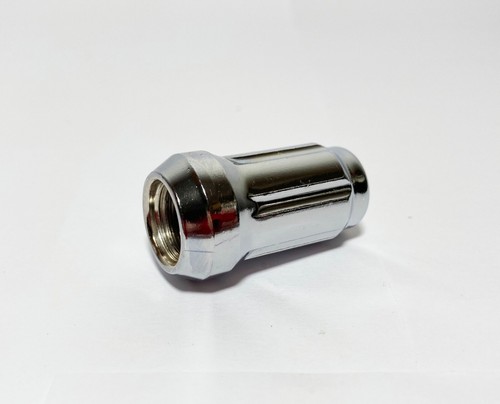 20 Chrome Tuner Racing Lug Nuts For Aftermarket Wheels 12x1.5 + 6 Spline Key - Picture 5 of 7