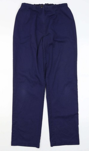 Blaue Damenhose Baumwollmischung Größe 10 L29,5 in