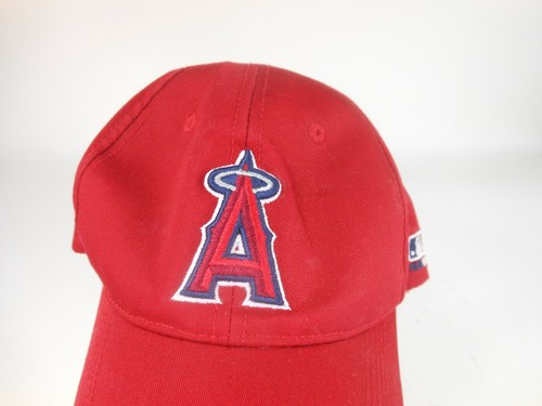 Anaheim Angels Baseball Cap Red Hat Signed Travis Marks #14 Used Outdoor Cap - Picture 4 of 6