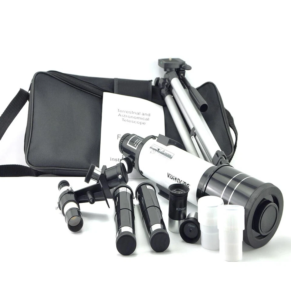 Visionking 70-400 Refractor Travel Scope Astronomical Telescope with high tripod - Image 3 of 4