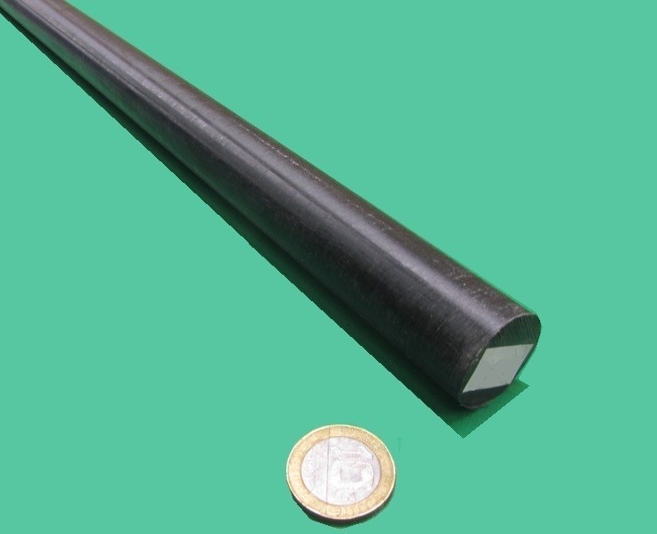 Barre Ronde En Delrin (POM Acetal) Noir - Diamètre 1 3/8" (1.375") X Longueur 72" - Neuf