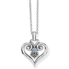 NWTag Brighton  ALCAZAR HEART GLINT Silver Blue Convertible Necklace MSRP $92