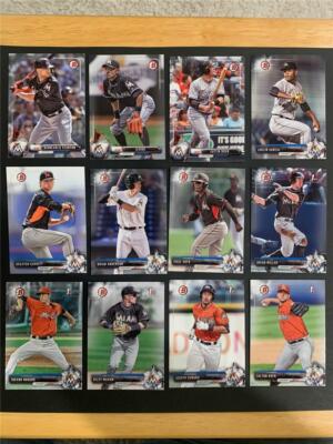 2017 Bowman Miami Marlins Team Set 12 Cards With Prospects & Draft
