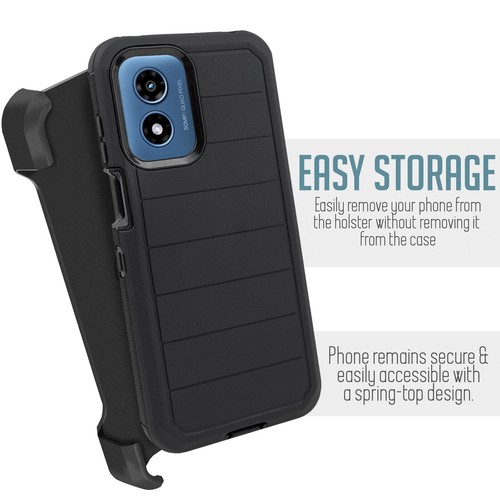 For Motorola Moto G Play 2024 Defender Case Cover+ Holster Clip Built in Screen - Picture 56 of 92