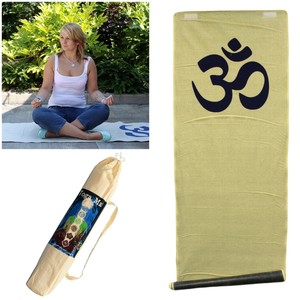 Natural Jute Yoga Mat Non Slip Ashtanga Power Om Eco Ebay