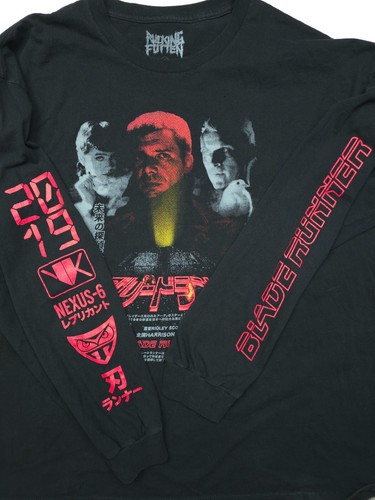 Rucking Fotten Mens 3XL Japanese Blade Runner Black Long Sleeve Pullover Shirt - Picture 4 of 9