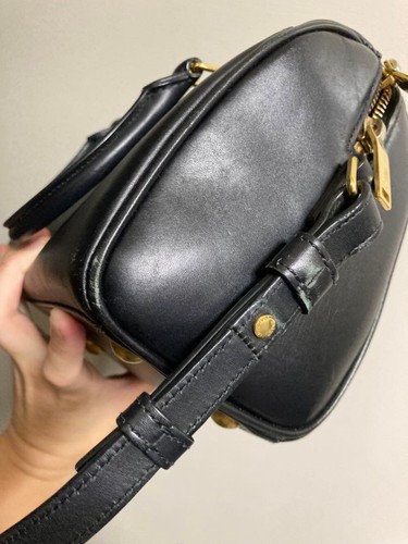 Saint Laurent Shoulder Bag Crossbody Duffle Black Used Authentic Excellent JAPAN - Picture 23 of 24