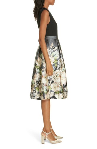 NewTed Baker London Molyka Gem Gardens Bow DressTed's Size 0 - Picture 2 of 10
