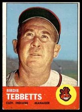 1963 Topps Birdie Tebbetts Cleveland Indians #48
