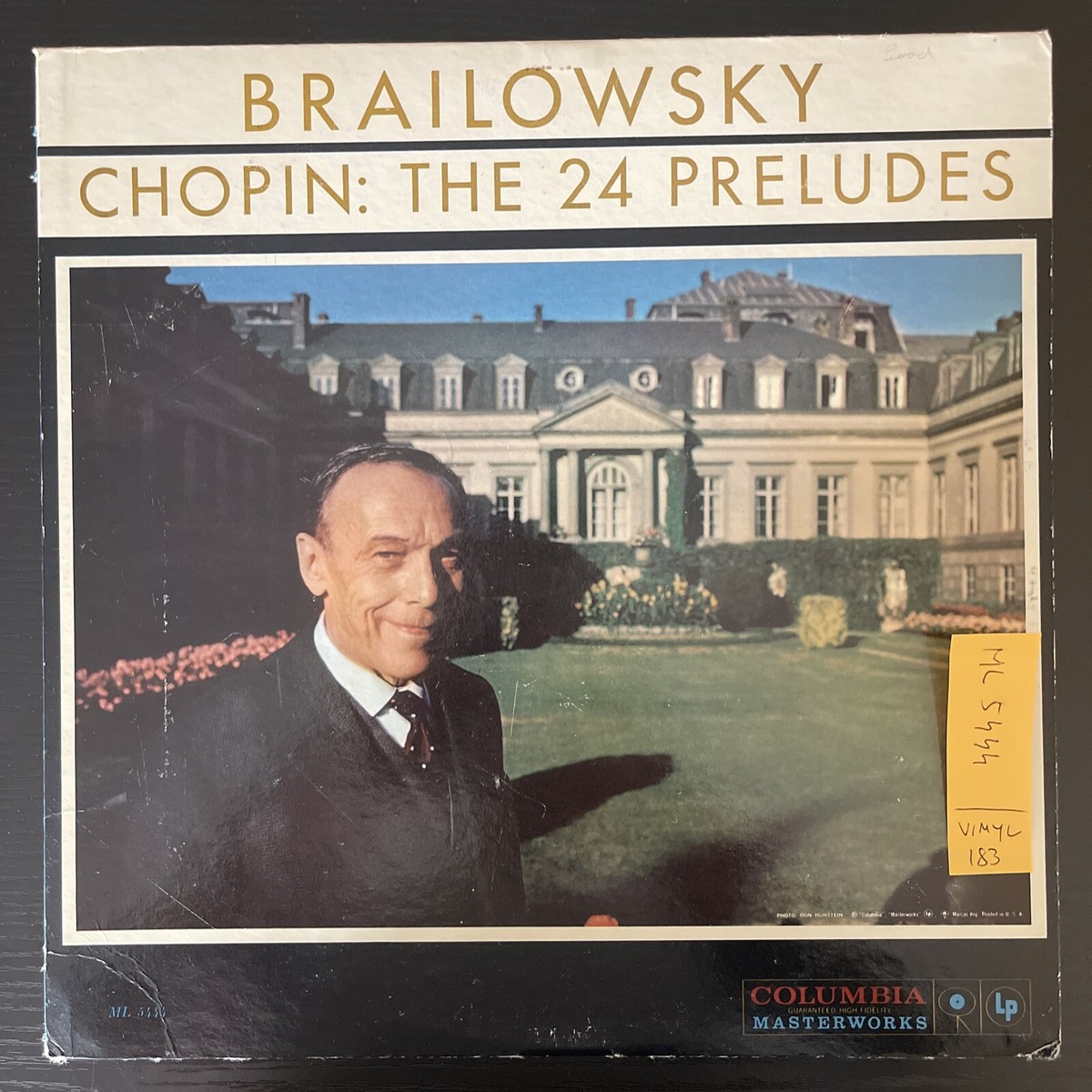 Chopin: The 24 Preludes/ Brailowsky, Piano Columbia 6-Eye Mono ML