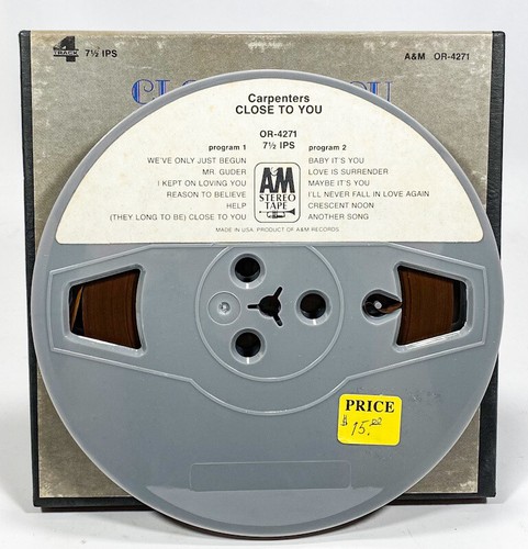 Close To You by Carpenters Reel to Reel Tape 7 1/2 IPS A&M - Foto 3 di 4