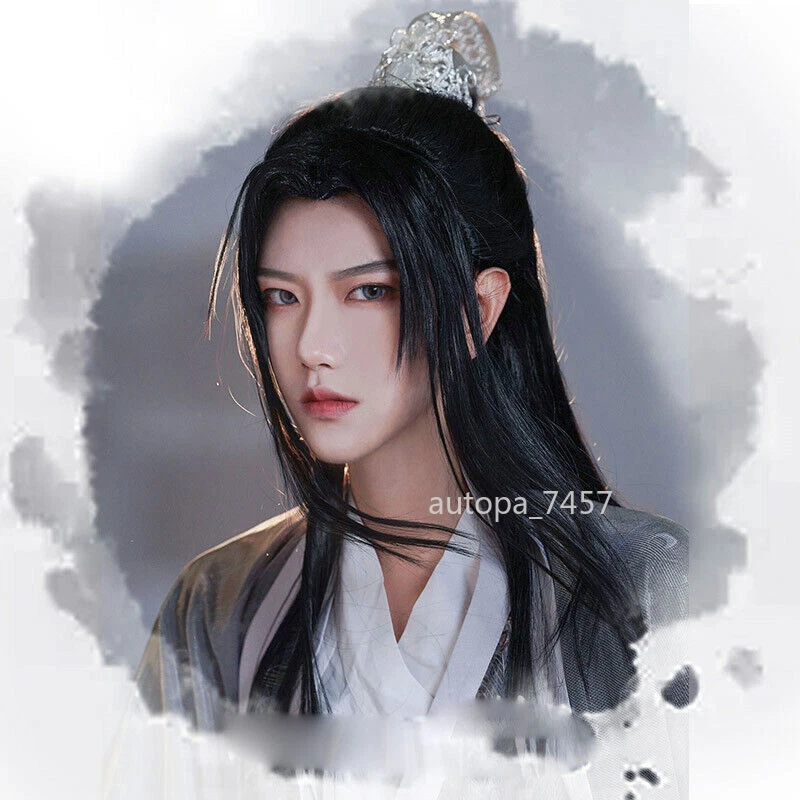 Ancient Hair Wig Chinese Unisex For Hanfu Cosplay Party Gifts Hairpiece Beauty - Image 2 of 4