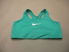 NIKE DRI-FIT Size 1X Womens Unlined Wireless Pull On Racer Back Sports Bra 4N