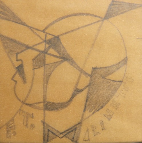Osvaldo PERUZZI (Milano 1907 – Livorno) FUTURISMO Ritratto Marinetti FUTURISTA - Picture 6 of 12