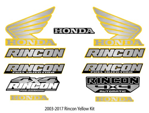 2003 2008 2017 2022 fabricante de equipos originales Honda Rincon 4x4 kit de calcomanías marcas gráficas pegatina - Imagen 8 de 14