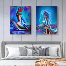 Sexy Women and Man Canvas Painting Lovers Sexy Wall Art Wall Mural Wall Picture