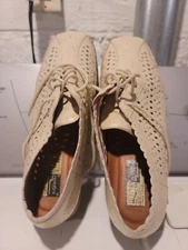 BEACON EUROFLEX Womens 11 m tan Fillagree Leather Shoes Lace up Comfort