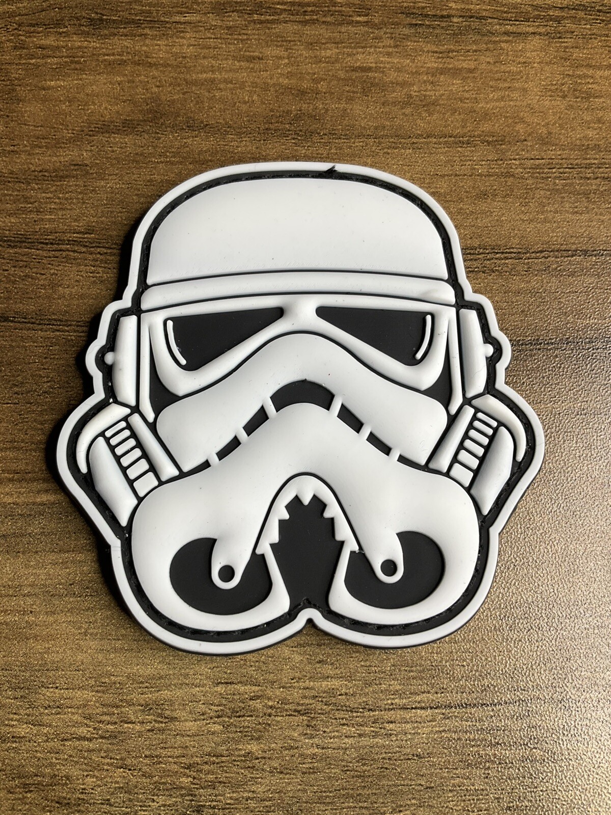 Storm Trooper Large Star Wars Helmet PVC Tactical Morale Patch HOOK-3D Rubber Design