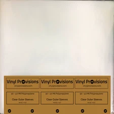 50 Outer Record Sleeves (4.0 mil) Clear Polypropylene 12 3/4" x 13"
